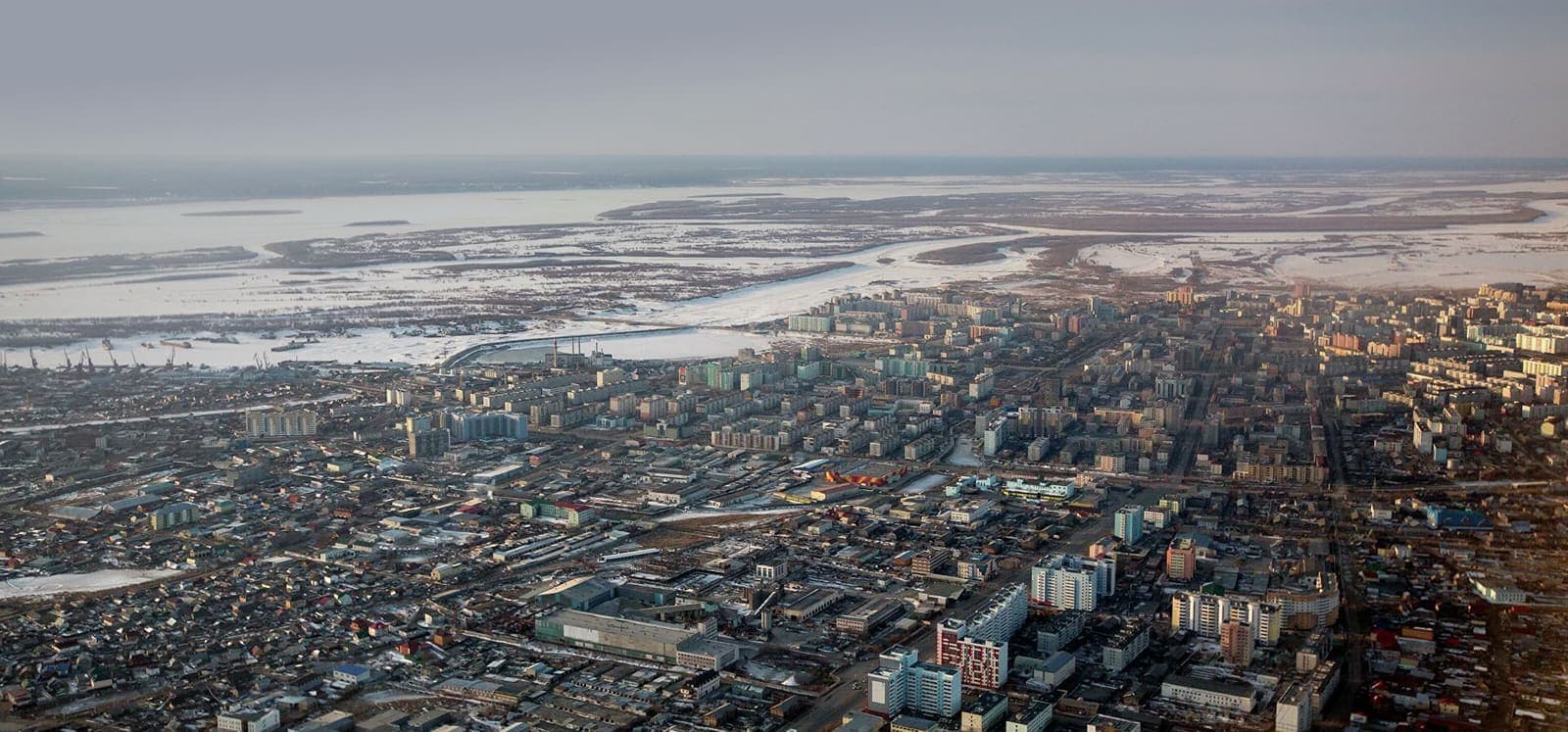 Вид на жилые районы Якутска