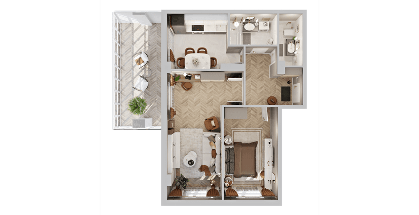 2 комн., 63.87 м²