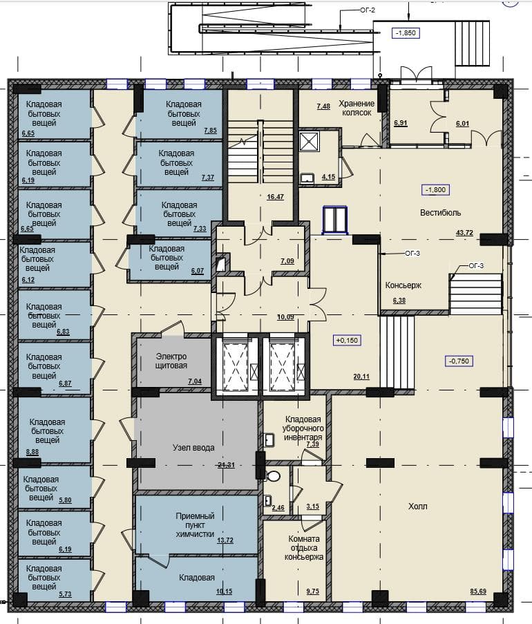 1 комн., 6.87 м²