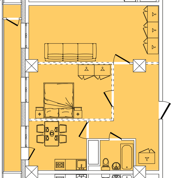 2 комн., 69.50 м²