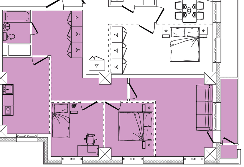 3 комн., 71.70 м²