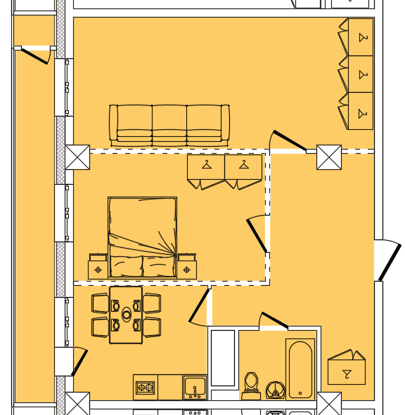 2 комн., 69.80 м²