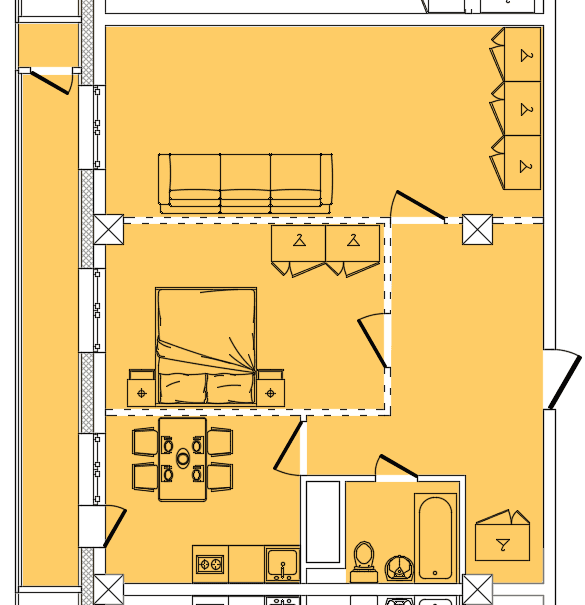 2 комн., 70.10 м²