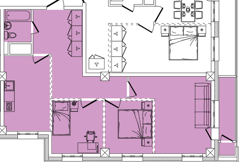 3 комн., 72.50 м²