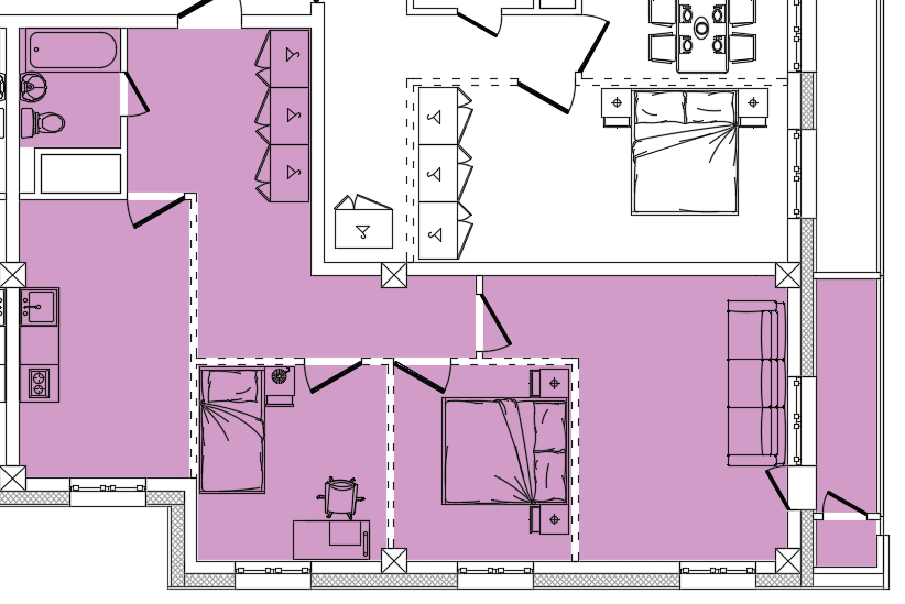 3 комн., 72.80 м²