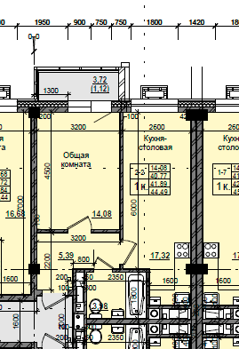 1 комн., 41.89 м²
