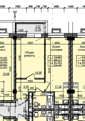 1 комн., 41.89 м²