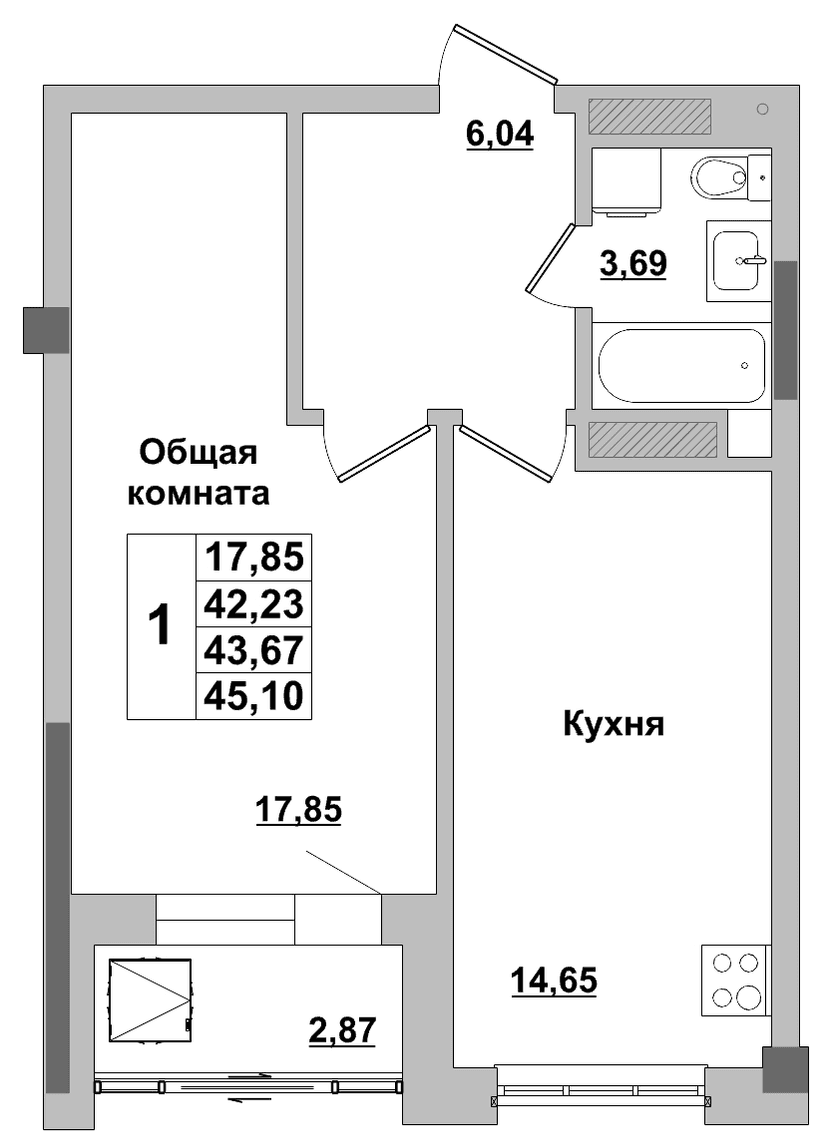 Квартира 105 1