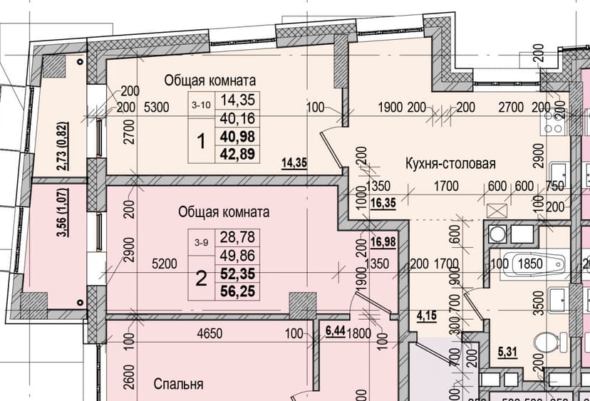 1 комн., 40.98 м²