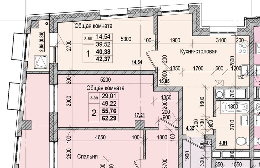 1 комн., 40.38 м²