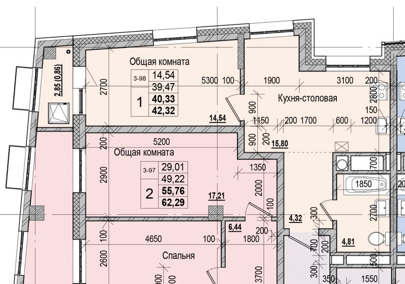 1 комн., 40.33 м²