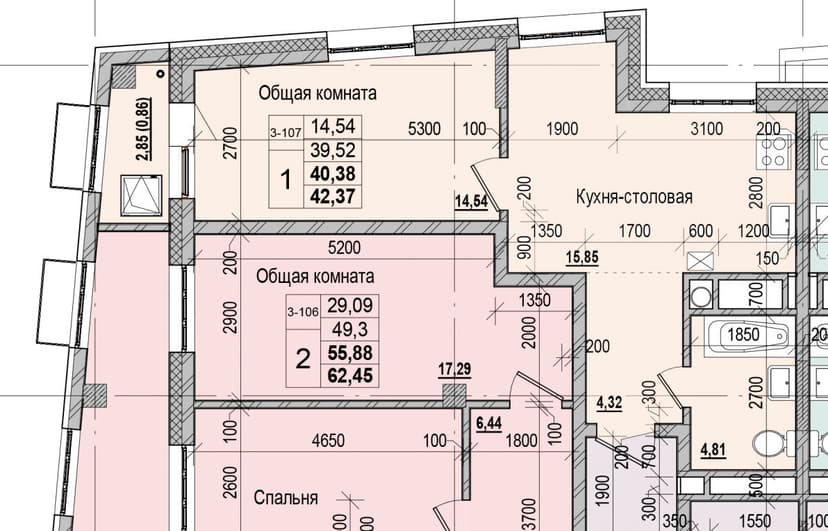 1 комн., 40.38 м²
