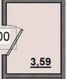 1 комн., 3.59 м²