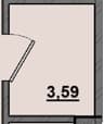 1 комн., 3.59 м²