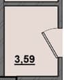 1 комн., 3.59 м²