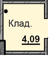 1 комн., 4.09 м²