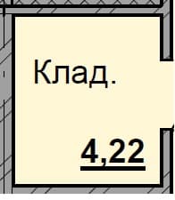 1 комн., 4.22 м²
