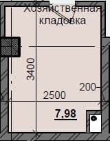 1 комн., 7.98 м²