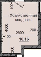 1 комн., 10.16 м²