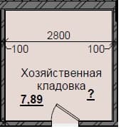 1 комн., 7.89 м²