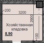 1 комн., 8.90 м²