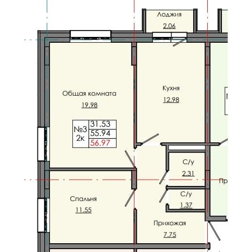Квартира 3 5