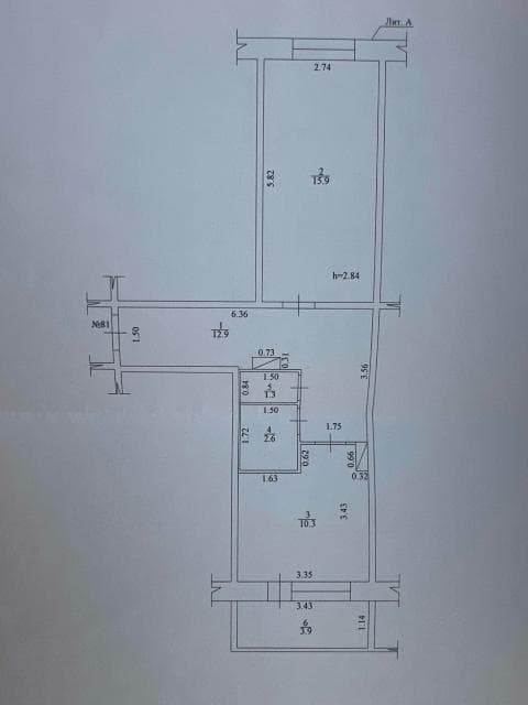 1 комн., 43 м², 112 серия, Крестьянский рынок, стадион "Туймаада" 6