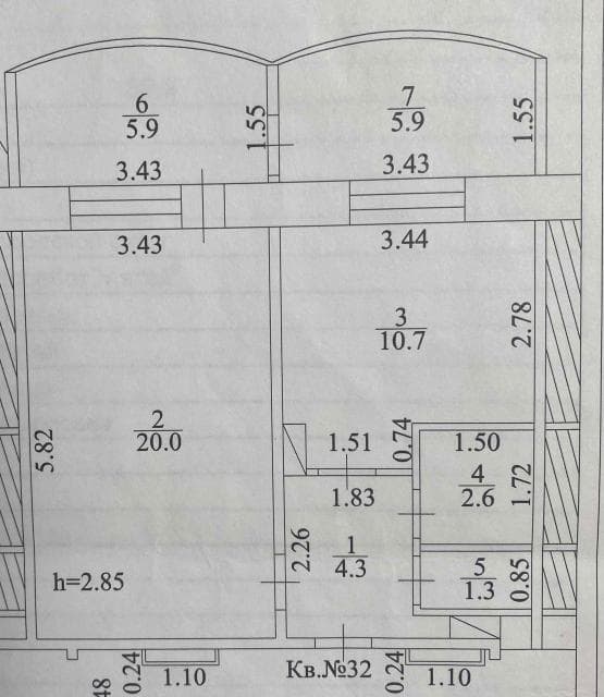 1 комн., 39 м², 112 серия, Жатай 7