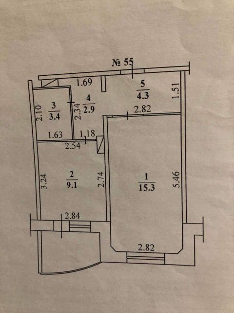 1 комн., 35 м², 112 серия, Авиапорт 5