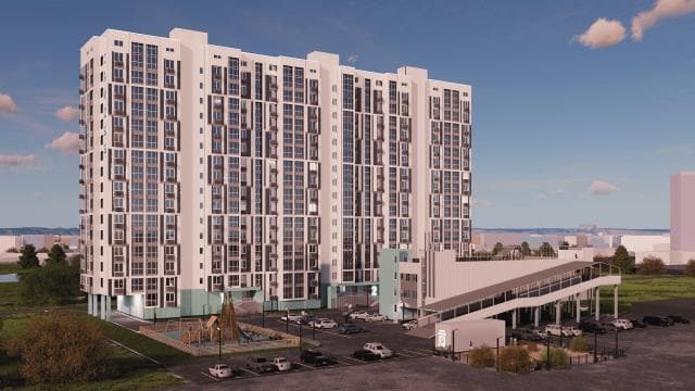 1 комн., 42 м², Монолитно-каркасный, Пригородный 7