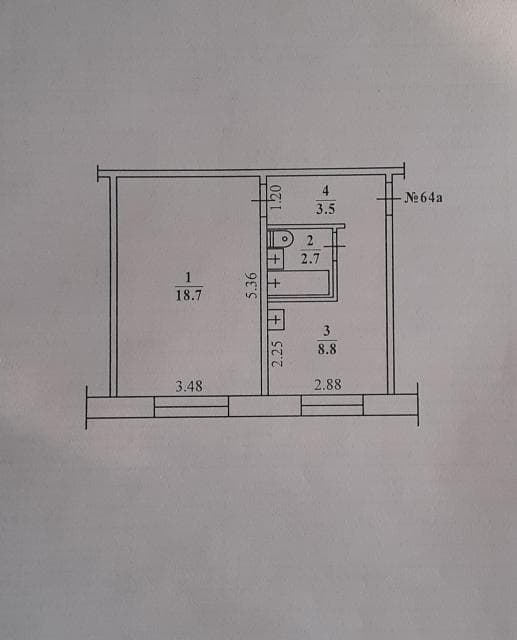 1 комн., 34 м², 112 серия, Авиапорт