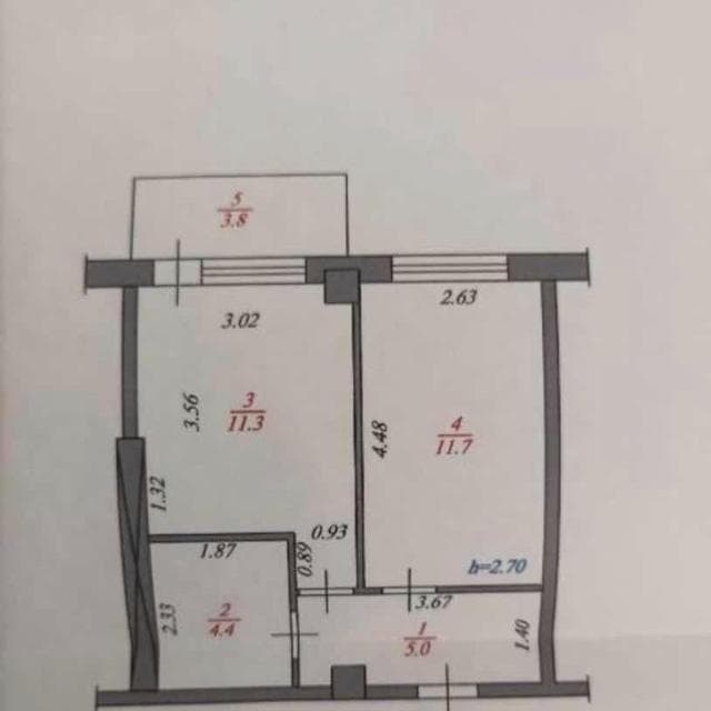 1 комн., 36 м², Монолитно-каркасный, Площадь Победы 9