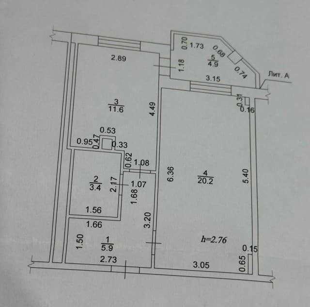 1 комн., 43 м², Монолитно-каркасный, ЯКСМК 2