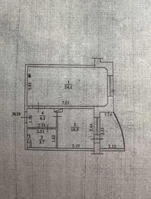 1 комн., 43 м², 112 серия, Муус Хайа 10