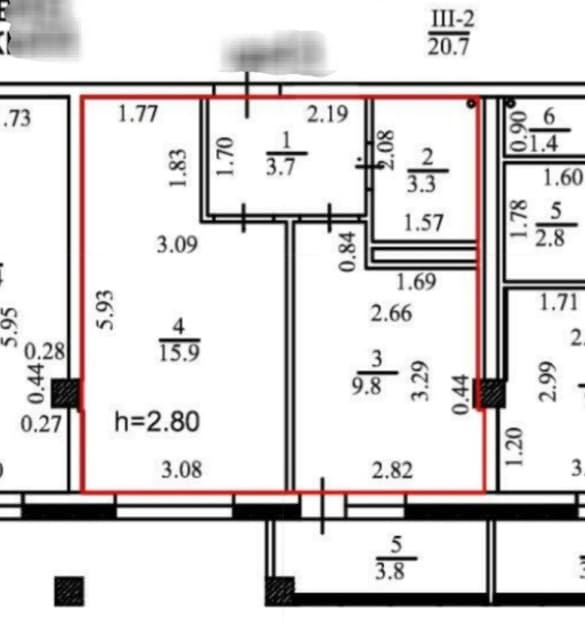 1 комн., 33 м², Монолитно-каркасный, Апельсин