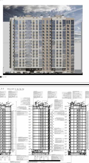 1 комн., 44 м², Инд. планировка, Залог