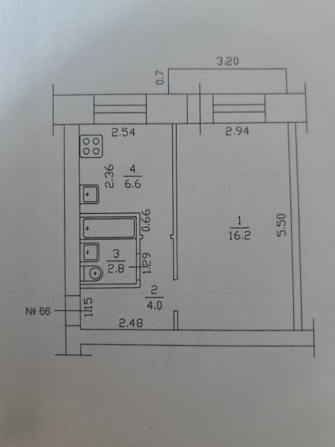 1 комн., 30 м², Блочный, Жатай