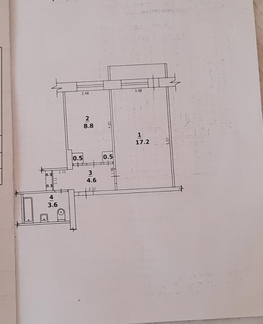 1 комн., 35 м², КПД, Улус 4