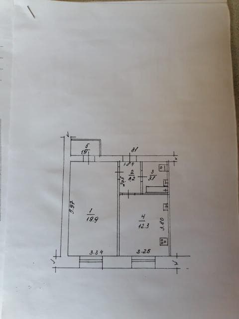 1 комн., 40 м², Блочный, Другие районы