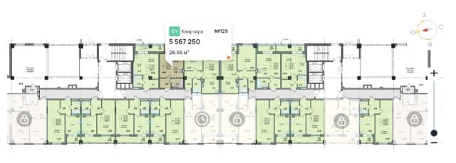 1 комн., 41 м², Монолитно-каркасный, Автодорожная 3