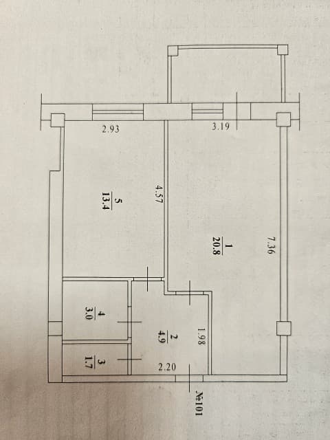 1 комн., 46 м², Монолитно-каркасный, Авиапорт 8