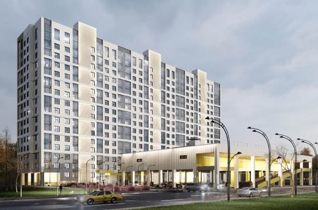 Студия, 28 м², Монолитно-каркасный