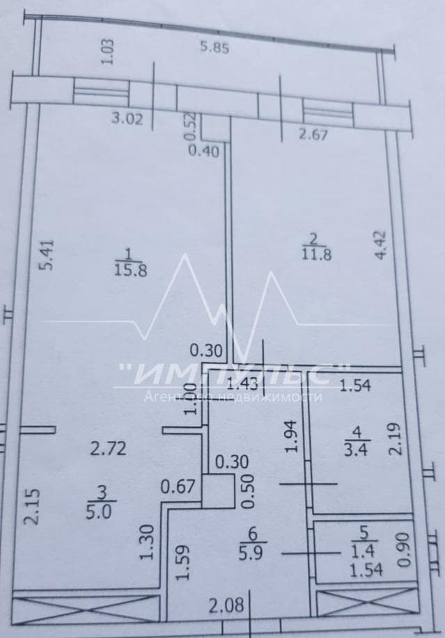 1 комн., 43 м², Монолитно-каркасный, Рынок Столичный 5