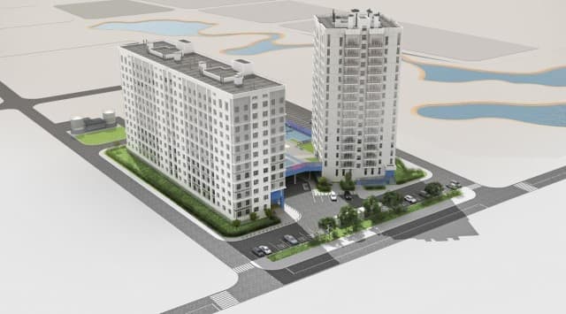 Студия, 30 м², Монолитно-каркасный, Автодорожная 6