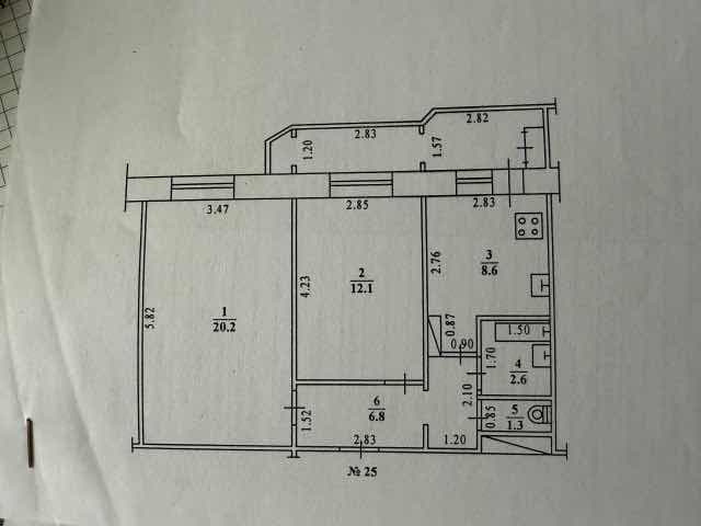 2 комн., 55 м², 112 серия, ДСК 9