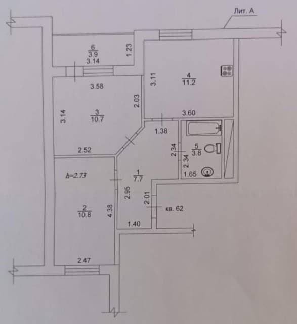 2 комн., 48 м², Монолитно-каркасный, Рынок Столичный 4