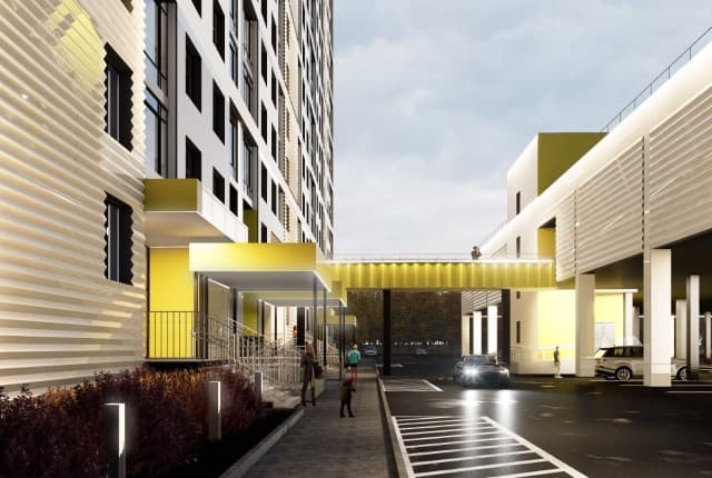 Студия, 30 м², Монолитно-каркасный, Автодорожная 4