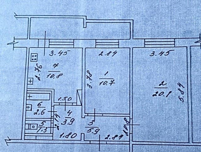 2 комн., 55 м², 112 серия, Центр - район пл. Ленина 10
