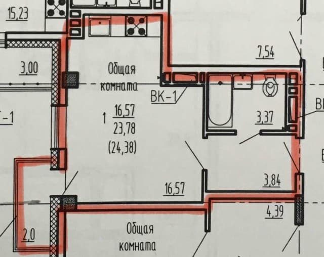 Студия, 25 м², Монолитно-каркасный, Прометей, ЖК