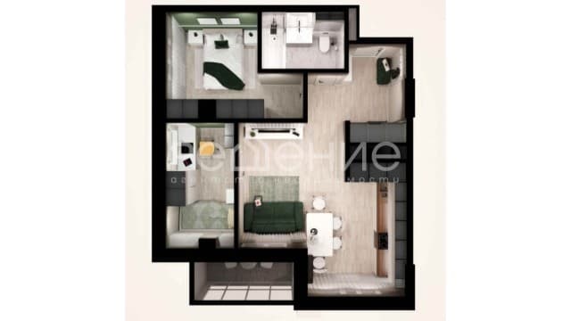 2 комн., 55 м², Монолитно-каркасный, Автодорожная 4